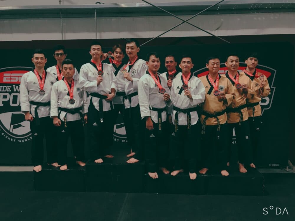 Student competing at a Taekwondo tournament