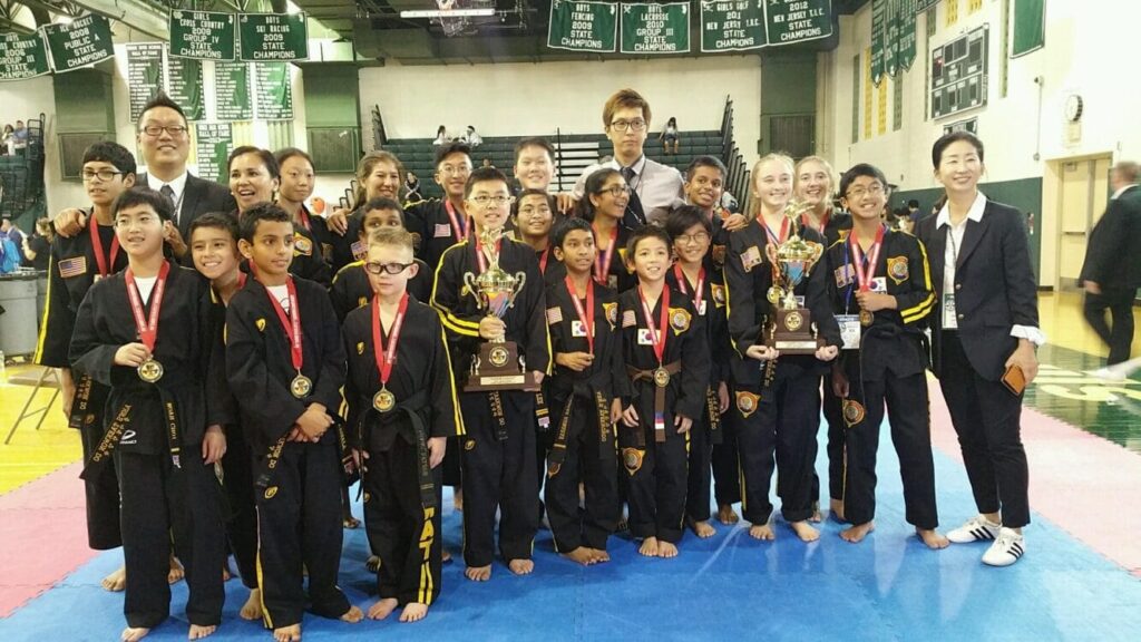 Student competing at a Taekwondo tournament