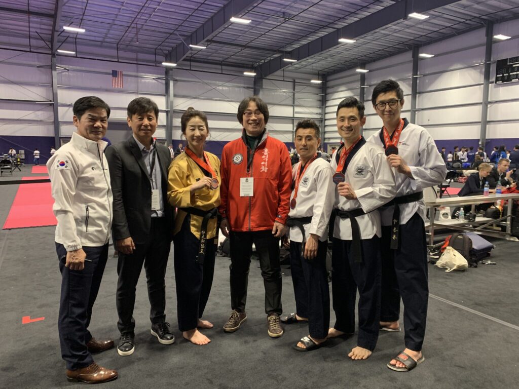 Student competing at a Taekwondo tournament