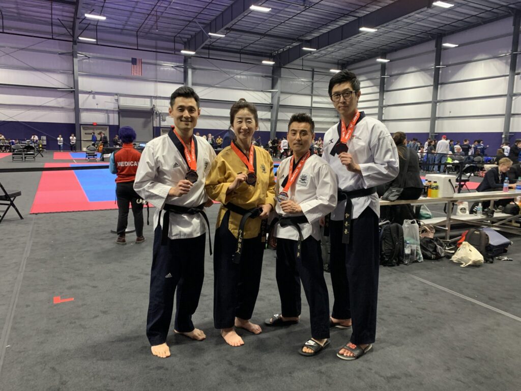 Student competing at a Taekwondo tournament