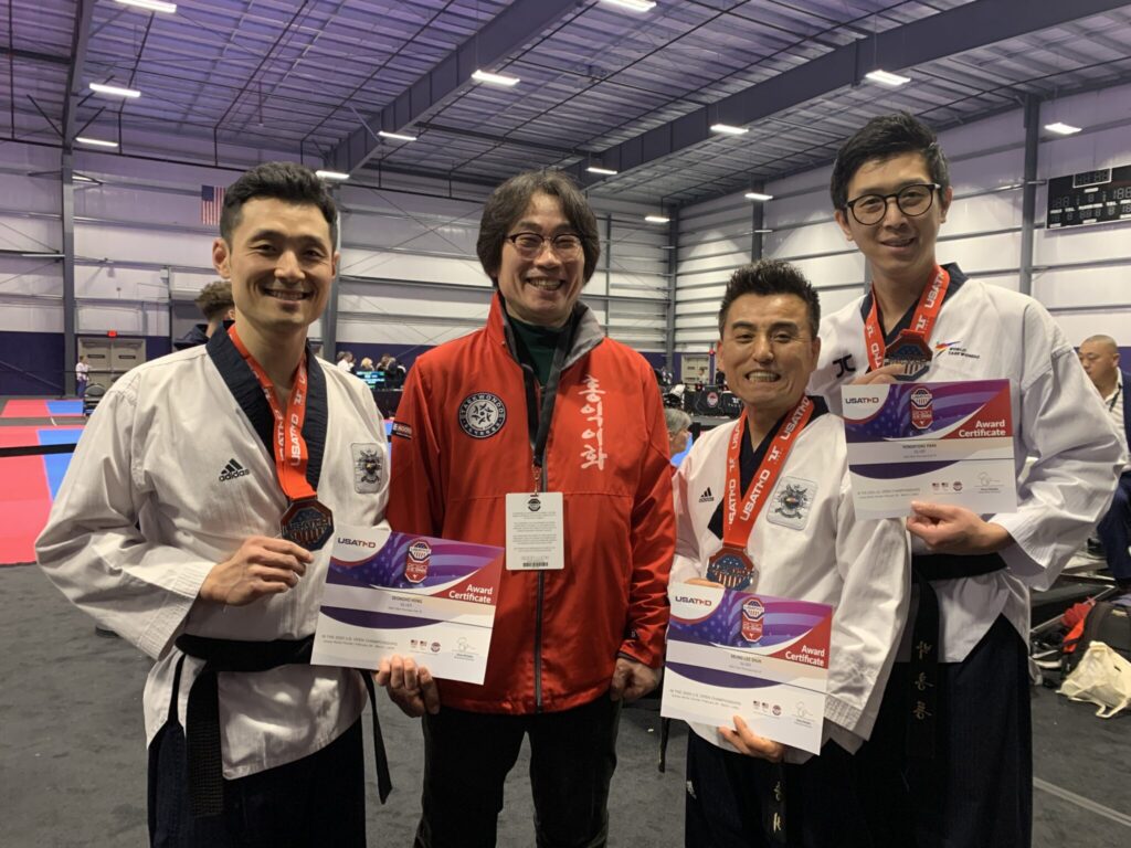Student competing at a Taekwondo tournament