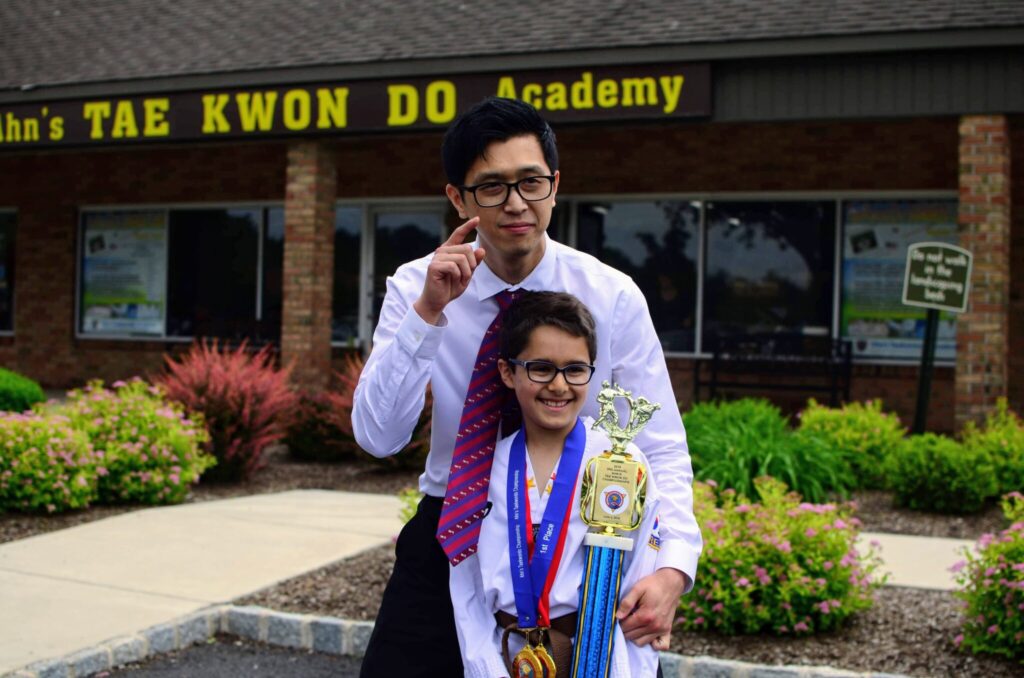 Student competing at a Taekwondo tournament
