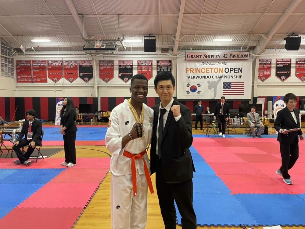 Student competing at a Taekwondo tournament