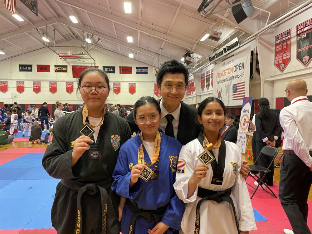 Student competing at a Taekwondo tournament