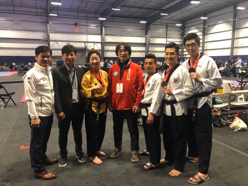 Student competing at a Taekwondo tournament