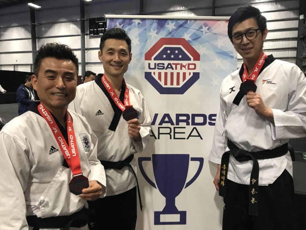 Student competing at a Taekwondo tournament