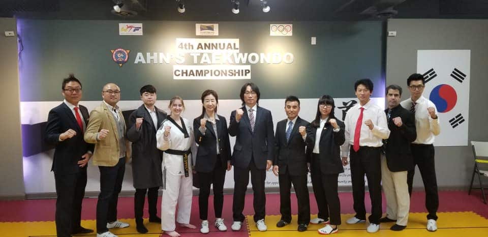 Training on the mats at Ahn's Taekwondo Lawrenceville