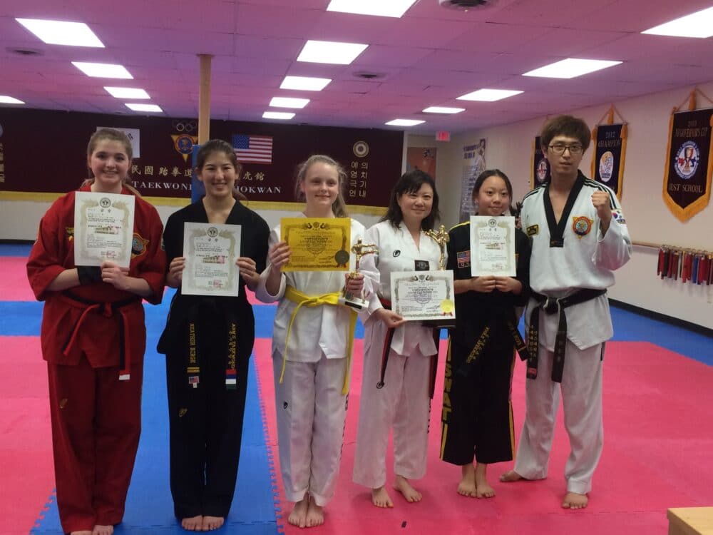 Training on the mats at Ahn's Taekwondo Lawrenceville