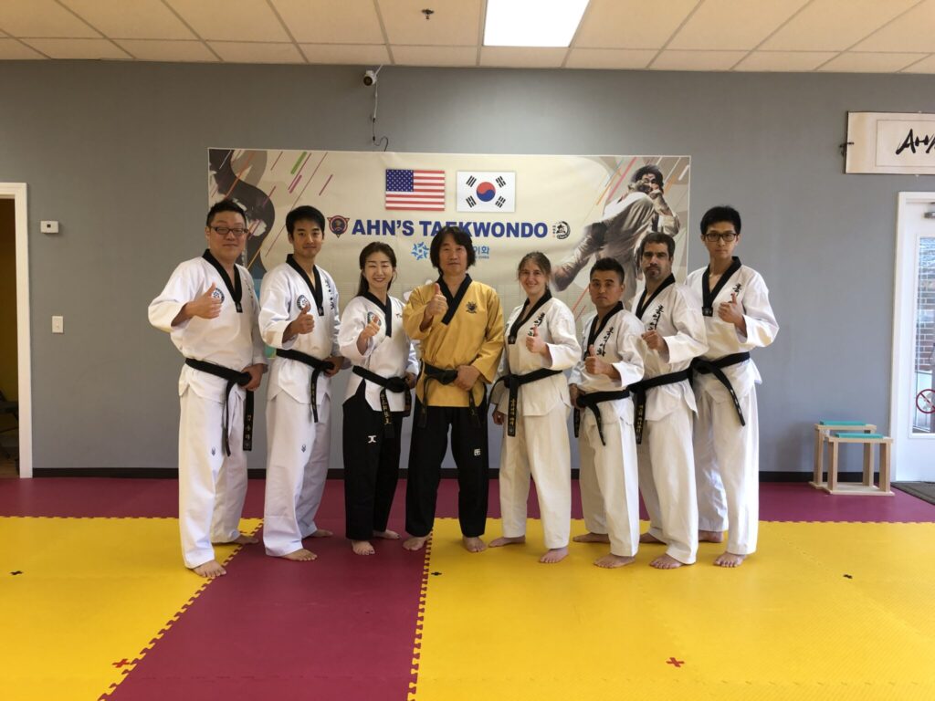 Training on the mats at Ahn's Taekwondo Lawrenceville