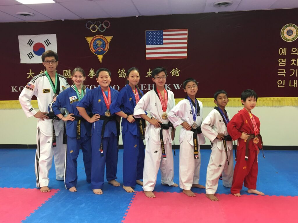 Training on the mats at Ahn's Taekwondo Lawrenceville