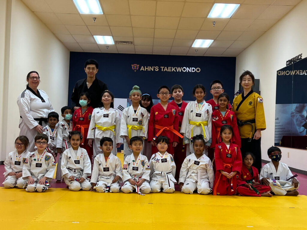 Training on the mats at Ahn's Taekwondo Lawrenceville