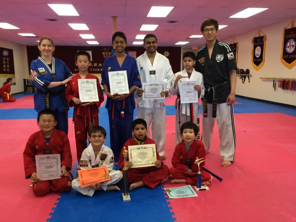 Training on the mats at Ahn's Taekwondo Lawrenceville