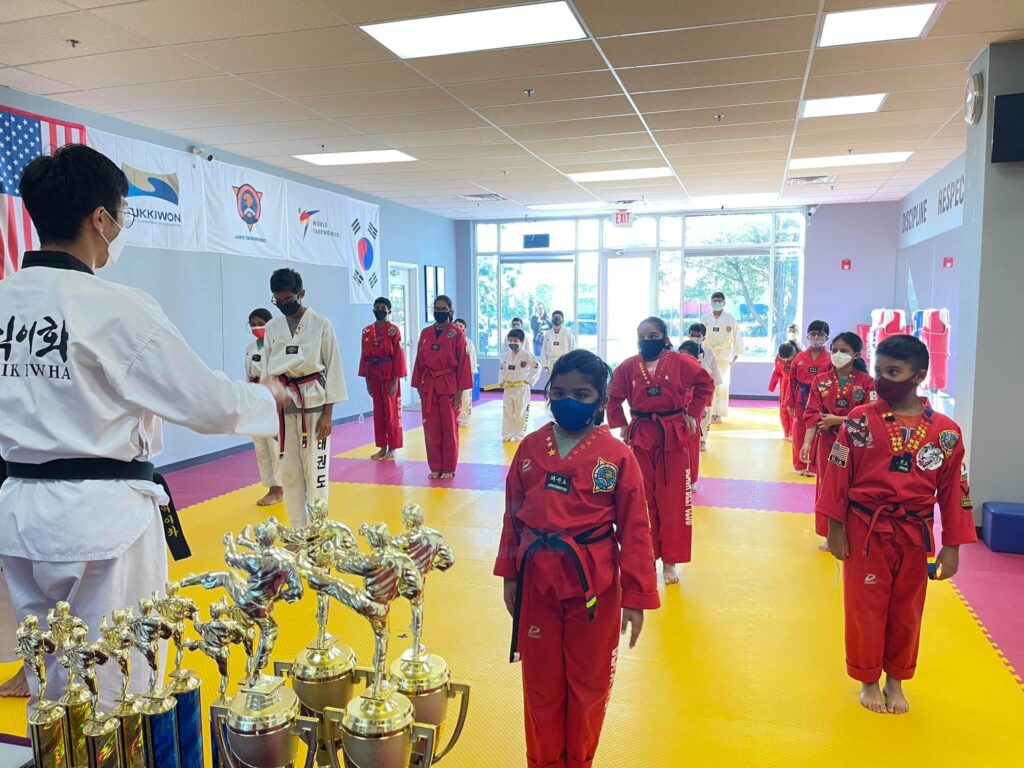 Training on the mats at Ahn's Taekwondo Lawrenceville