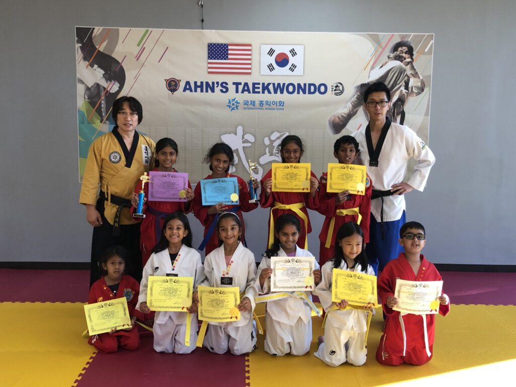 Training on the mats at Ahn's Taekwondo Lawrenceville