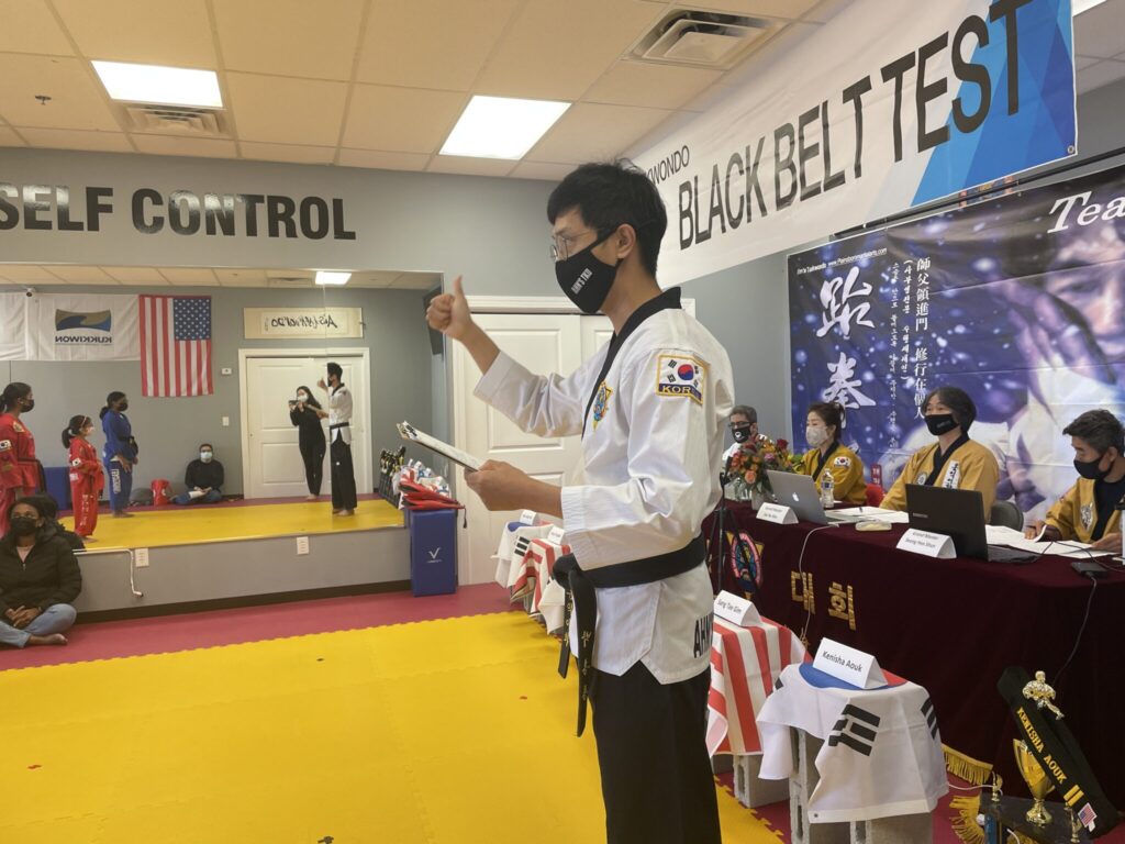 Training on the mats at Ahn's Taekwondo Lawrenceville