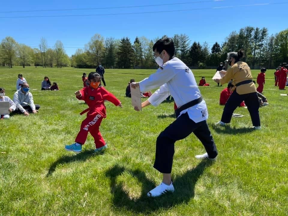 Students at an Ahn's Taekwondo school event