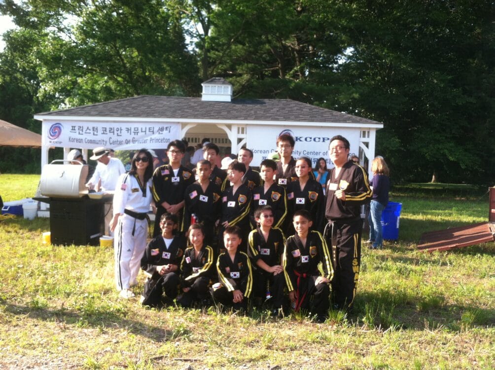 Students at an Ahn's Taekwondo school event