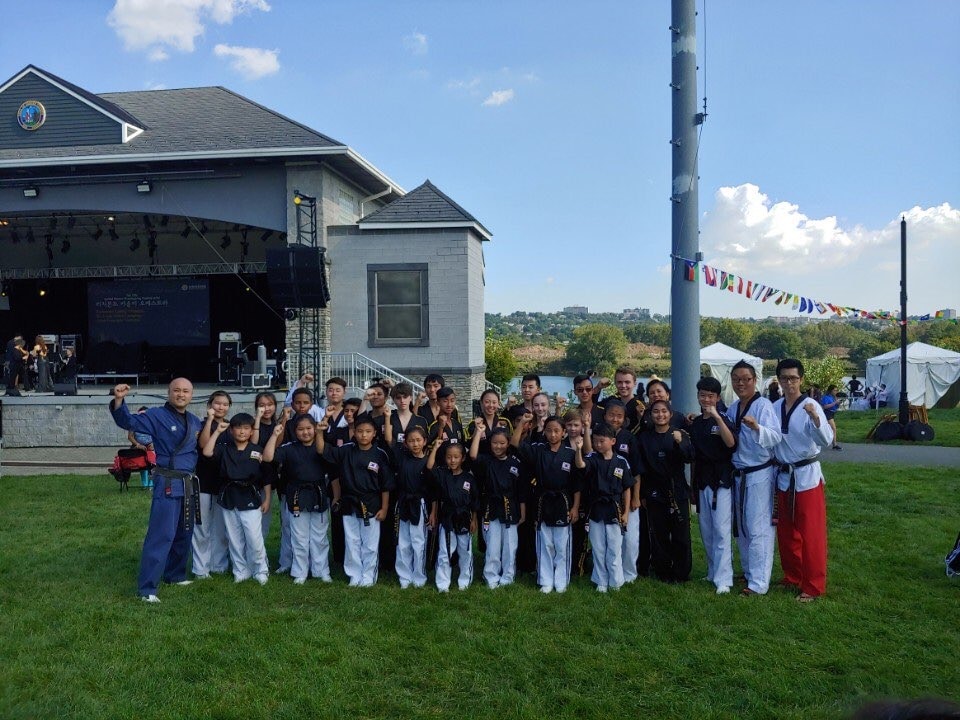 Students at an Ahn's Taekwondo school event