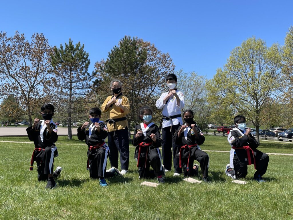 Students at an Ahn's Taekwondo school event