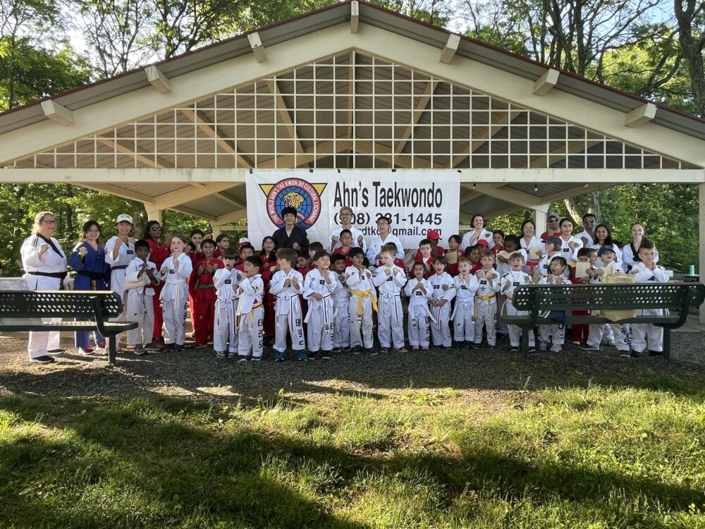Students at an Ahn's Taekwondo school event