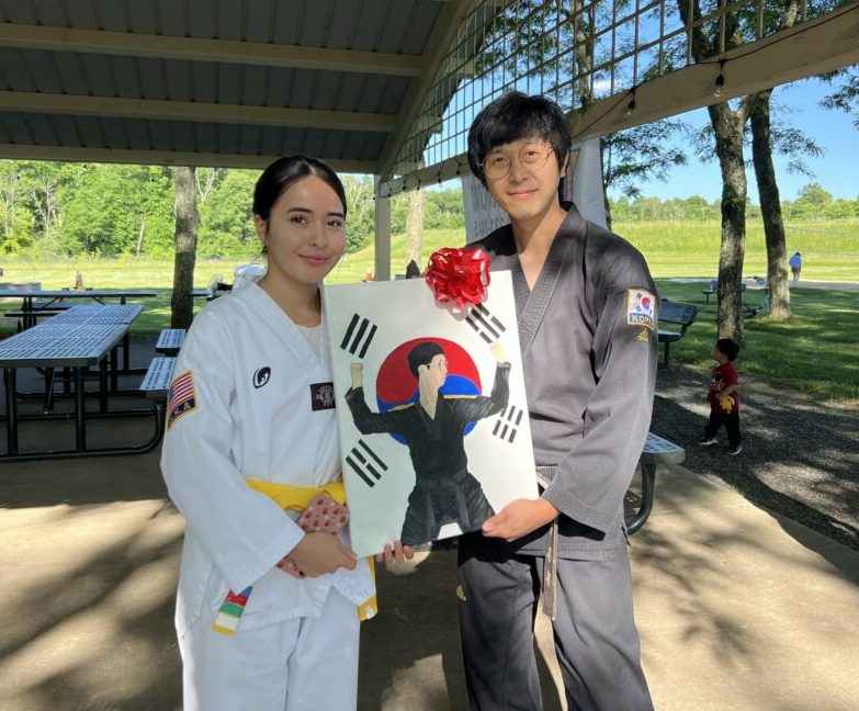 Students at an Ahn's Taekwondo school event