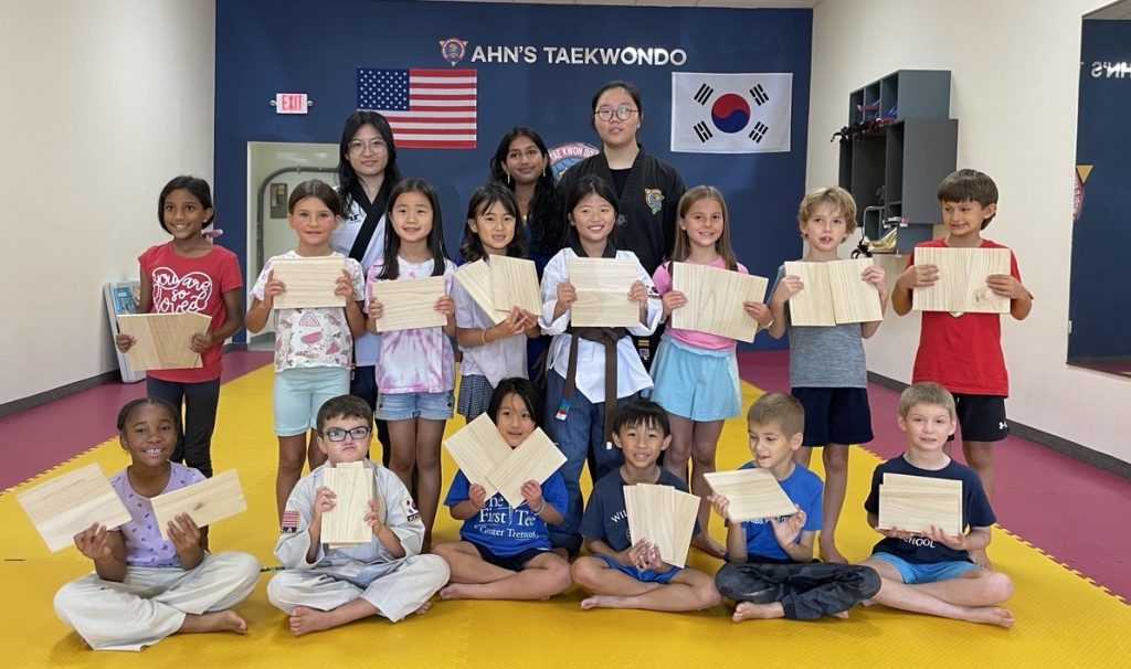Students at an Ahn's Taekwondo school event