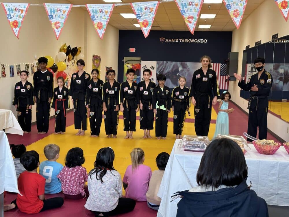 Students at an Ahn's Taekwondo school event