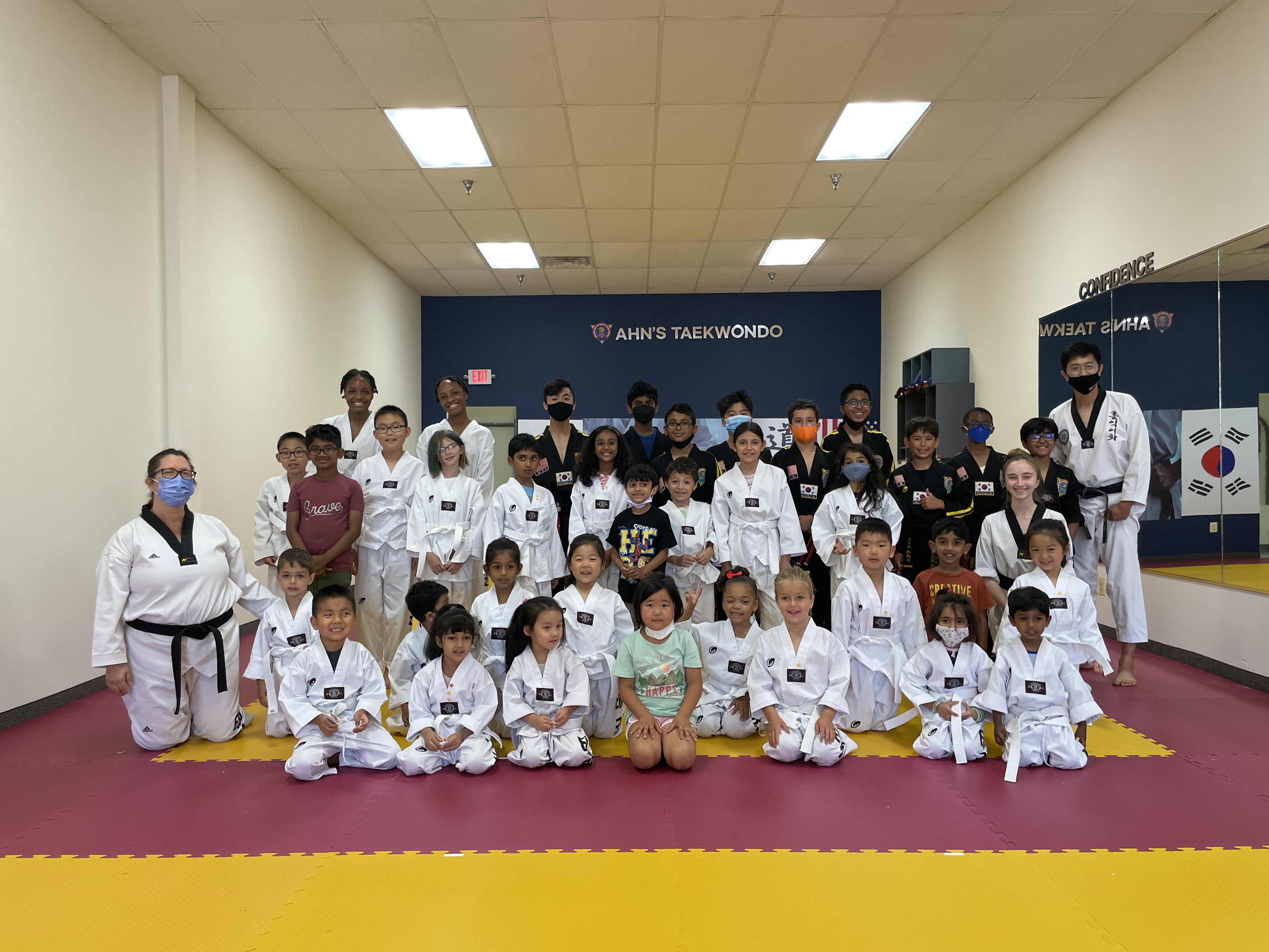 Students at an Ahn's Taekwondo school event